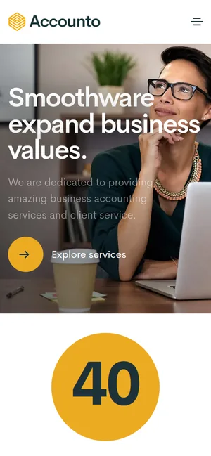 Accounto — mobiilivaade