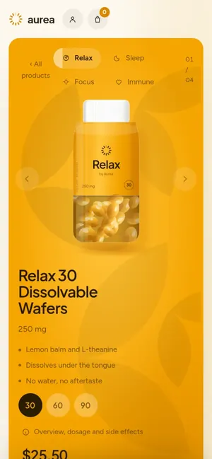 Aurea Wafers — mobiilivaade