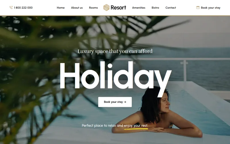 Resort — lauaarvuti vaade