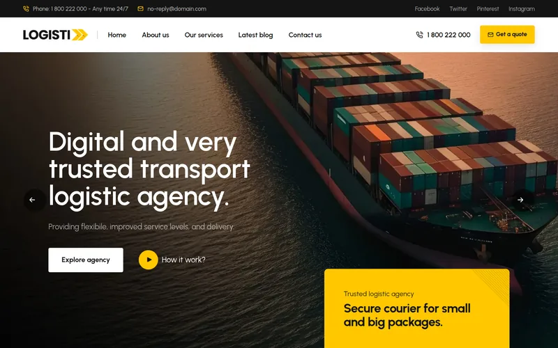 Logisti — lauaarvuti vaade