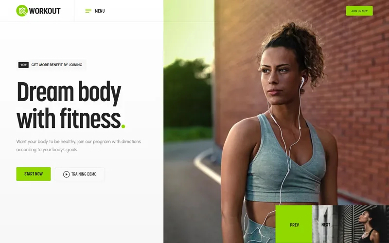 Workout — lauaarvuti vaade